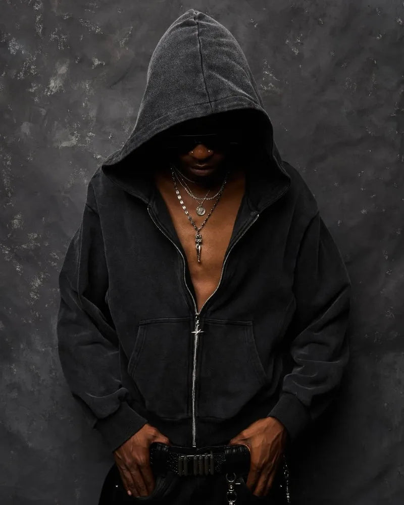 Streetwear übergroßer Kapuzenpullover Herren