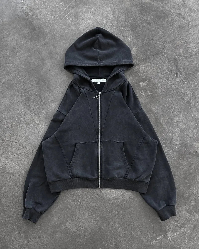 Streetwear übergroßer Kapuzenpullover Herren