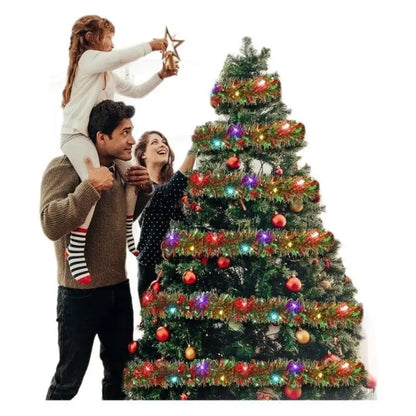 Weihnachten Farb-Streifen Licht – LED Girlande für Baum & Haus